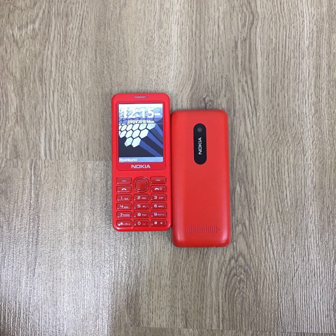 (Red)Nokia 206 DUAL SIM IMPORT REFURBISHED 95% NEW(Ready Stock)